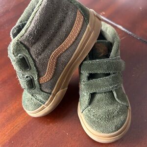 Vans Kids High-Top Sneakers - Olive and Tan